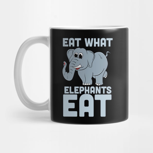 Funny Vegetarian T Shirts elephant diet gift by biNutz